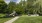 a playground with grass and trees